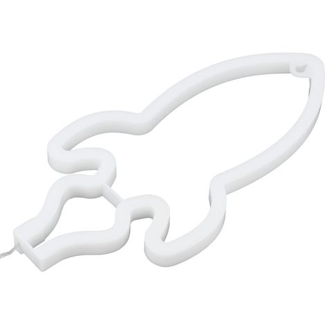 Lampe néon innovante en forme de fusée, enseigne lumineuse LED rouge, décorations pour chambre d'enfant, Noël, mariage et fêtes. (1/5)