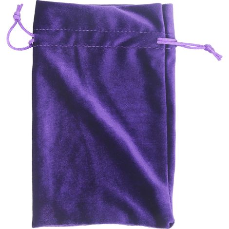 Pochette de rangement en velours pour cartes de tarot, bijoux et pièces, avec cordon de serrage - Violet