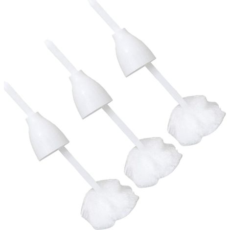 3 brosses WC, blanc, pour entretien WC et cuvette et rebords (1/5)