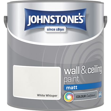 Johnstone's Interior Wall & Ceiling Paint Matt White Whisper 2.5ltr (1/3)
