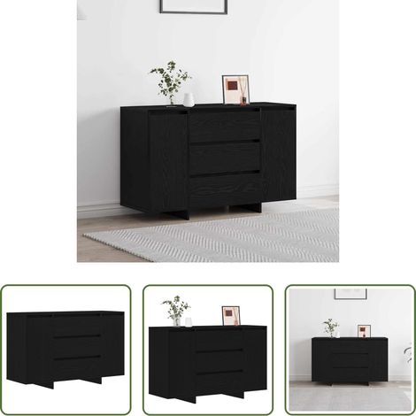 Buffet en bois d'ingénierie -  Buffet Chêne noir 120 x 41 x 75 cm Bois d'ingénierie (1/5)
