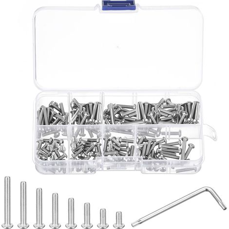 150Pcs Kit de Vis de Sécurité Torx (M3x6/8/10/12/14/16/20/25mm) (1/5)