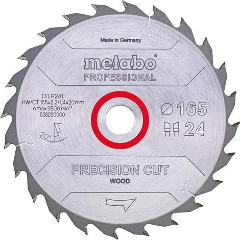 Metabo - Lama per sega circolare Precision Cut per legno 160 x 20 mm 628031000