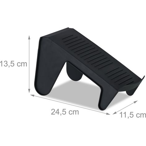 Set di 12 impilatori per scarpe ottimizzati per una conservazione ordinata superficie antiscivolo 30 x 10 x 10 cm in plastica trasparente 130015466