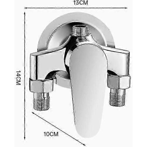 Mitigeur thermostatique mural pour douche avec eau chaude et froide - Finition laiton, résistant à la rouille, kit de montage inclus pour salle de bain (1/5)