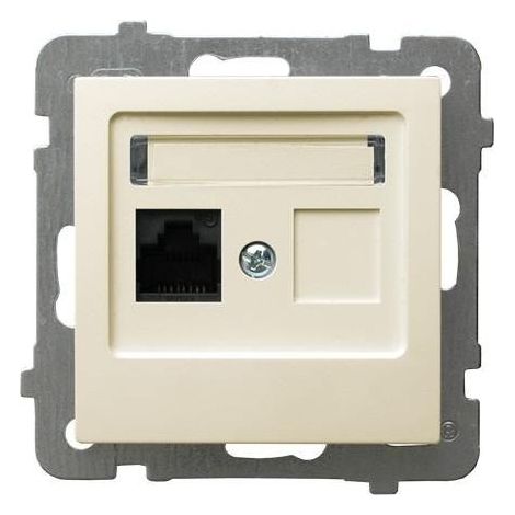 Toma de ordenador Ospel GPK-1G/K/m/27 empotrable IP20 brillante