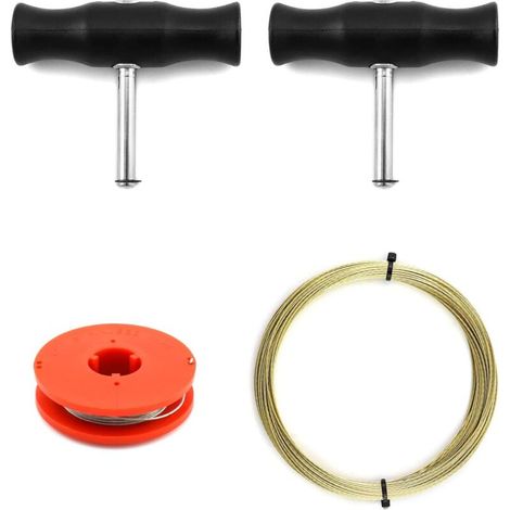 Outil de démontage de pare-brise de voiture, universel pour pare-brise avec 2 rouleaux de fil de coupe pour vitres avec poignée (1/5)