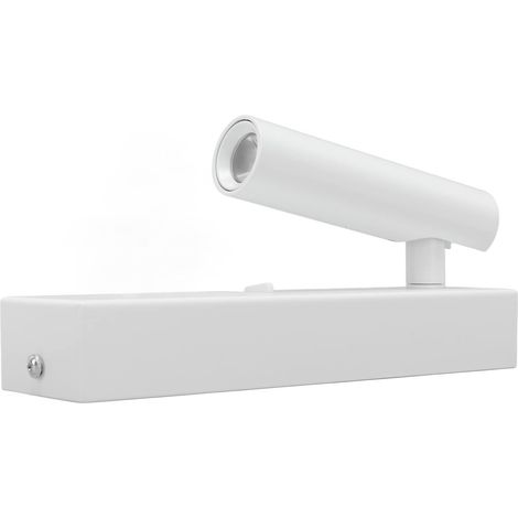 Lampada da lettura a parete a LED ricaricabile con angolo regolabile, lampada da parete a LED minimalista con interruttore e uscita USB per camera da letto, hotel, ufficio, comodino, 100-240 V (luce c (1/5)