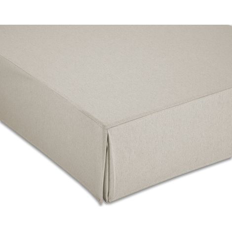 Uni Couvre canapé, Polyester Coton, Blanc Ivoire, Lit 90 cm (1/3)