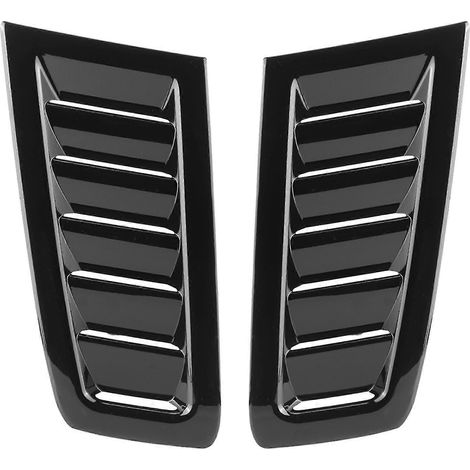 Piezas de modificación de la ventilación del capó del Ford Focus RS MK2 fabricadas en ABS negro brillante. (1/5)