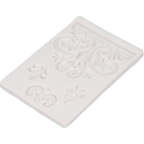 Relief-Silikonform, Vintage, exquisit, wiederverwendbar, für Fondant, Kuchen, Kerzen, Seife, Bastelarbeiten (1/5)