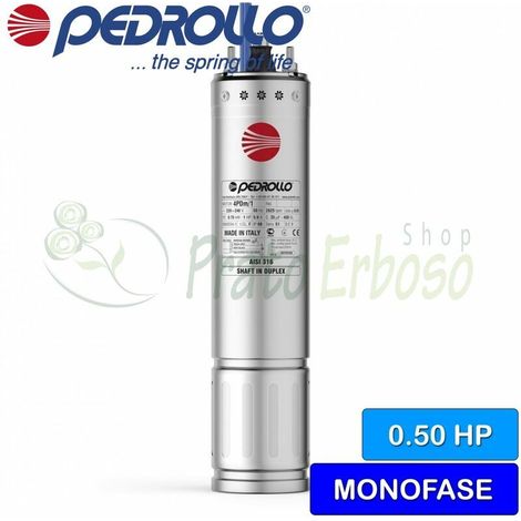 Motor rebobinado monofásico 4PDm / 0.50 - 4 "0.5 HP