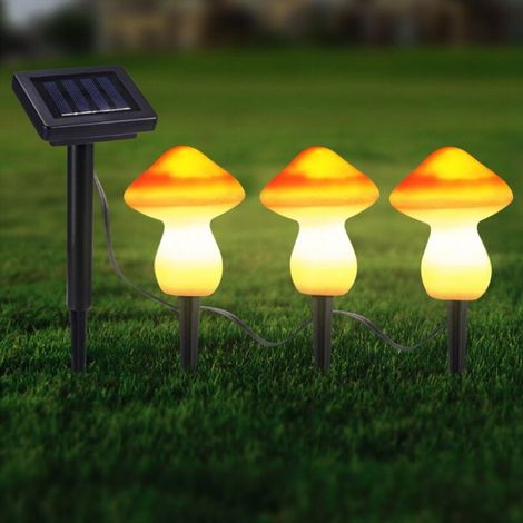 Mushroom Shaped Lawn Lamp Solar Garden Lights LED Waterproof Lamp for Outdoor Pathway (1/5)