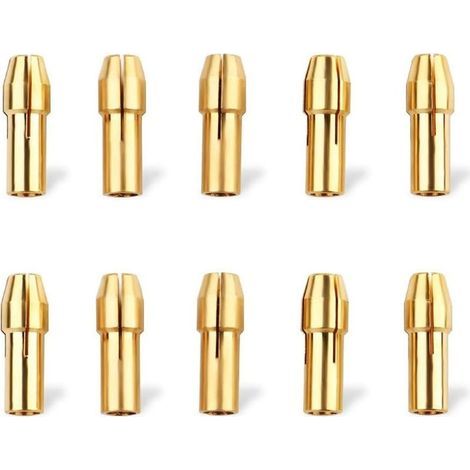 10Pcs 4.8MM Drill Chuck,Mandrin de Serrage en Laiton Tige Mandrins de Précision en Laiton Mini Collet Mandrin Mandrin Serrage à Pince 0.5mm/0.8mm/1.0mm/1.2mm/1.5mm/1.8mm/2.0mm/2.4mm/3.0mm/3.2mm (1/5)