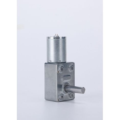 DC 12V Moteur Électrique de Réduction Réversible à Couple Élevé Boîte de Vitesses Motoréducteur à Engrenage à Vis sans Fin 23RPM (1/4)