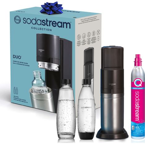 Gasatore Sodastream Duo Nero con 2 bottiglie