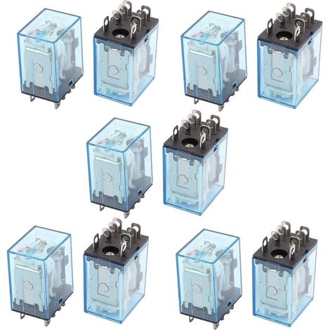 Relais électromagnétique puissance JQX-13FL AC 220/240 V DPDT, 8 broches, 10 pièces (1/2)
