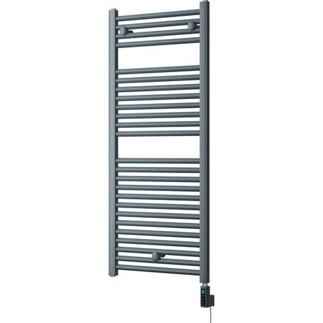 Roma - Anthracite Electric Towel Rail H1230mm x W500mm Straight 600w Thermostatic WIFI (1/3)