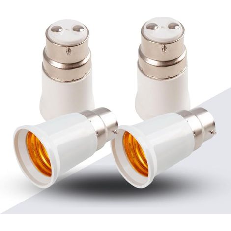 4x adaptateur de douille - Convertisseur douilles B22 vers E27 - Adaptateur de support de lampe culot baïonnette pour ampoule LED halogène (1/3)