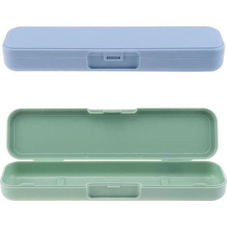 2 Pièces Boîte à Couverts Portable, Réutilisables Fourchette Cuillères Boîte de Rangement, Boîte de Rangement pour Couverts de Voyage, pour Camping, Pique-Nique, Travail, Voyage
