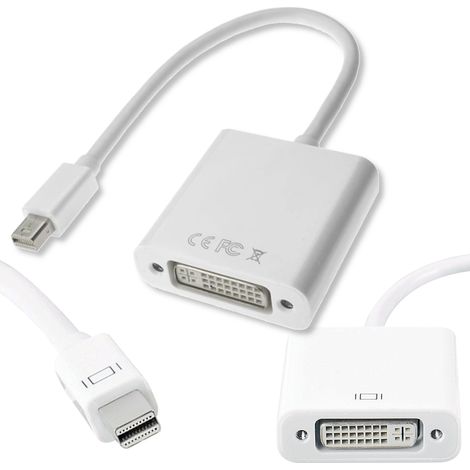 Câble adaptateur convertisseur MiniDP DisplayPort vers DVI pour MacBook HQ (1/5)