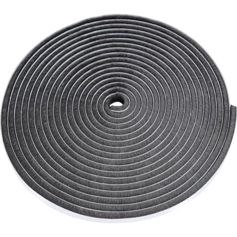 Rouleau de ruban adhésif 10 m avec poils en polypropylène résistant pour joints de porte coulissante et volet roulant (1/5)