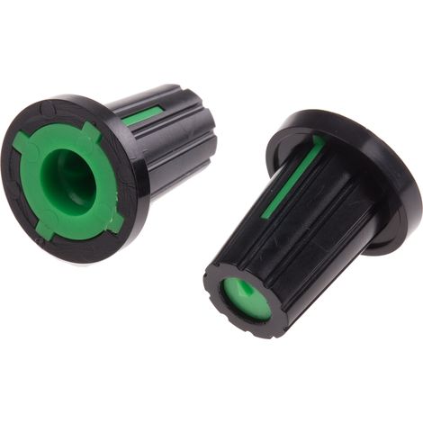Bouton de potentiomètre RS PRO, Axe de 6mm, Diamètre de 17mm, Enfichable (1/2)