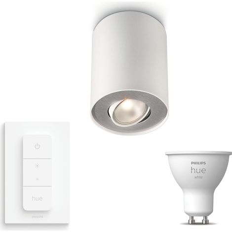 Philips Hue Pillar Aufbauspot mit 1 Lichtpunkt GU10 (Weiß) Warmweißes Licht - Inkl. 1 Dimmschalter - White (1/5)