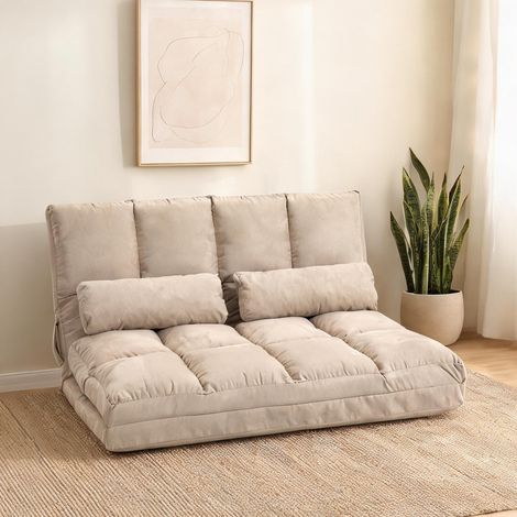 Canapé beige en polyester mousse 102 x 73 x 60 cm (1/5)