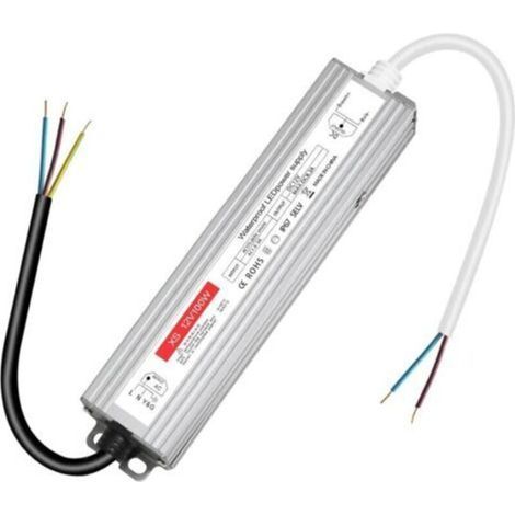 Transformateur 220V 12V LED 100W, alimentation 12v 100w 8.3A, led driver 12v étanche IP67, Transfo AC à DC, convertisseur 220v 12v, 12V100W pour G4, GU5.3, MR11, MR16, Bande LED, Non Dimma (1/4)