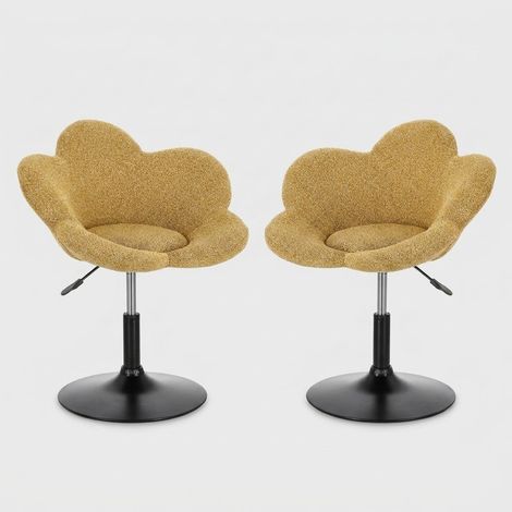 2 poltroncine moderne regolabili Fleur Nero YES - Giallo (1/5)