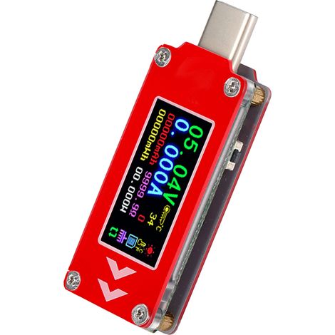 TC64 Farbdisplay PD-Ladegerät Typ C Tester Ladespannungs- und Stromkapazitätsmesser (1/5)