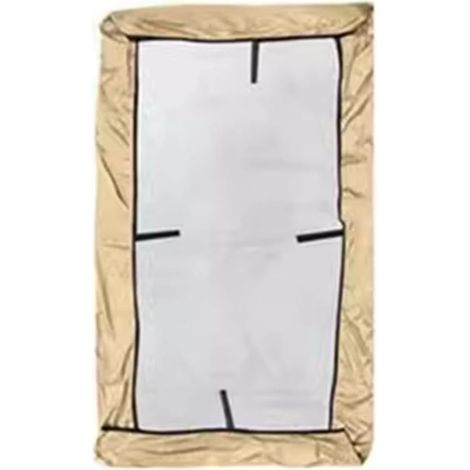Auvent de rechange pour balancelle 3 places - Imperméable et résistant aux UV - Pour balancelle de jardin - Revêtement argenté - Polyester taffetas - Protection contre la pluie et le (1/5)