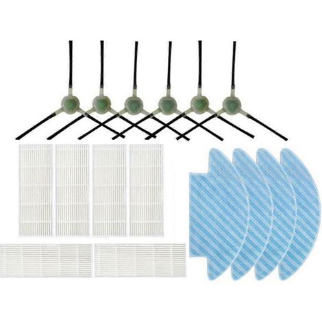 Lot de 16 pièces pour aspirateur robot M210, M210S, M210B et M213 : brosse latérale, filtre HEPA et chiffon de nettoyage. (1/5)