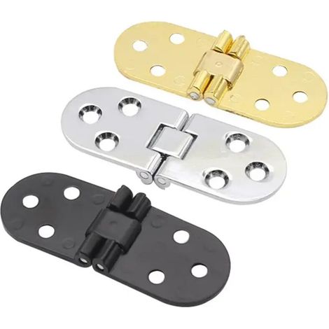 Accessoires pour meubles Charnières pliantes Charnières encastrées pour porte de meuble de cuisine (1 pièce, couleur argent avec vis) (1/5)