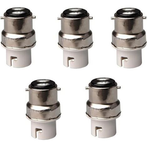 5 pieces B22 to B15 / BA15D / B15D or LED lamp adapter (1/3)