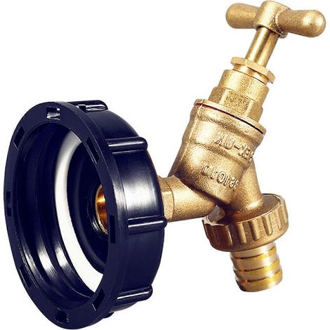Adaptateur IBC 1000L, raccord pour réservoirs IBC, robinet en laiton 1/2", pièce de rechange pour raccords d'eau de jardin domestique (1/5)