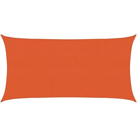 Vela Parasole Telo Ombra Parasole a Vela 160 g/m² Arancione 2,5x4,5 m in HDPE (1/4)