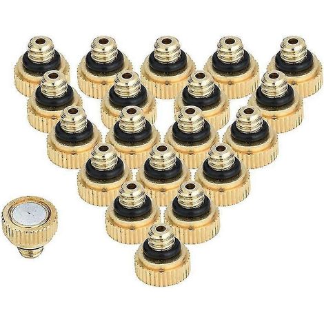 20 Stück Messing-Sprühdüsen für Kühlsysteme, 0,012 Zoll (0,3 mm) Wassersprühdüse, Sprinkler