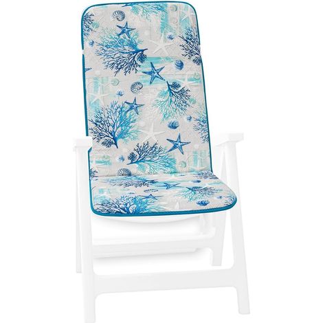 Coussin de Chaise Jardin Housse de Fauteuil Pliant Souple Doux Marino
