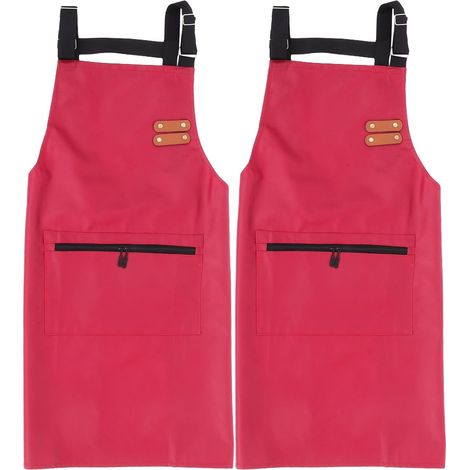 Ensemble de 2 tabliers en PU ajustables imperméables pour hommes et femmes (1/5)