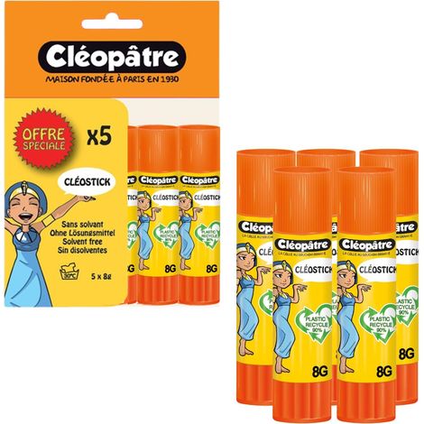 Blister Colle Transparente de 8 g, Lot de 5 bâtons de 8g. (1/5)