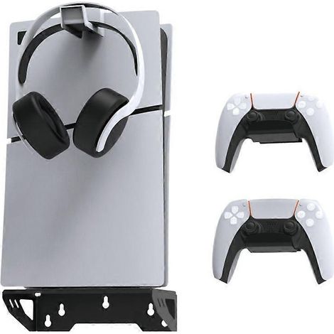 Support mural pour console de jeux, support de rangement fin, accessoires (1/4)
