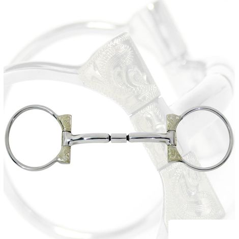 Filet en acier inoxydable Western D avec placage en maillechort de 13 mm