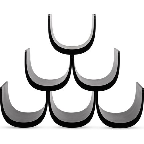 Alessi Noè GIA13 B - Portabottiglie di Design in Resina Termoplastica, Nero (1/5)