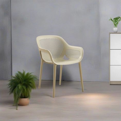 Poltrona design Atra colore caffè beige (1/4)