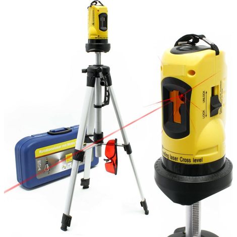 Niveau laser rotatif sur trépied 1,2 m – Auto-nivelant avec précision +/- 0,5mm/m – Portée 110° – Alimentation 2 x LR6 – Coffret de transport inclus (1/2)