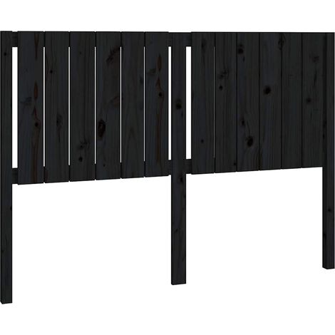 Maison Exclusive - Tête de lit Noir 145,5x4x100 cm Bois massif de pin (1/5)