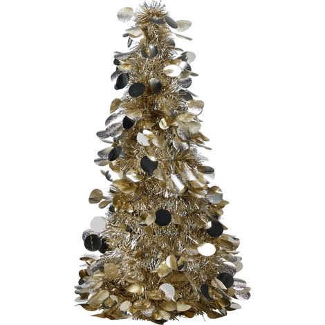 Albero decorativo in tinsel 46 cm champagne PERAGA CHRISTMAS