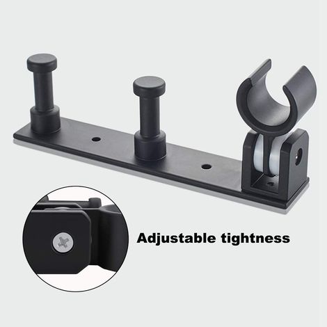 Soporte Para Ducha De Pared - Ajustable 90 Grados - Aluminio - Sin Taladrar - Con 2 Ganchos - 1 Unidad (1/5)